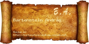 Bartenstein András névjegykártya