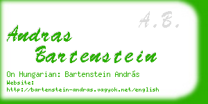 andras bartenstein business card